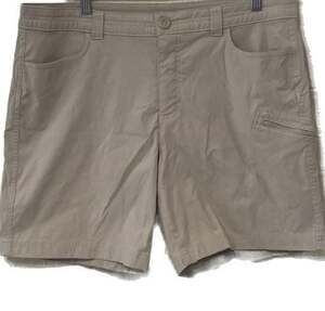 Eddie Bauer Women's Guide Pro Shorts Size 14 Khaki Tan Hiking Outdoor